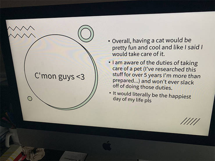 Canadian Girl Tries To Get A Cat From Her Parents, Creates A Viral PowerPoint Presentation