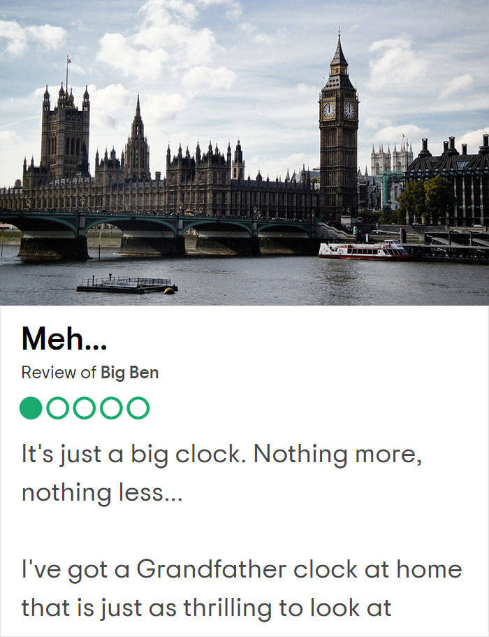 Utterly Negative Reviews Of UK Tourist Attractions