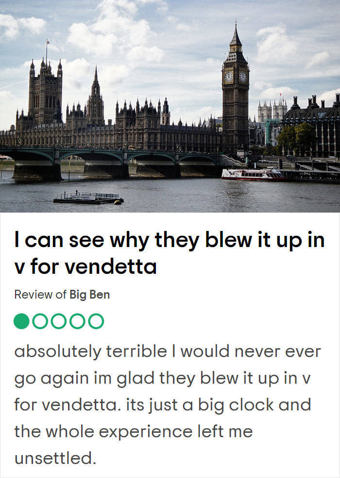 Utterly Negative Reviews Of UK Tourist Attractions