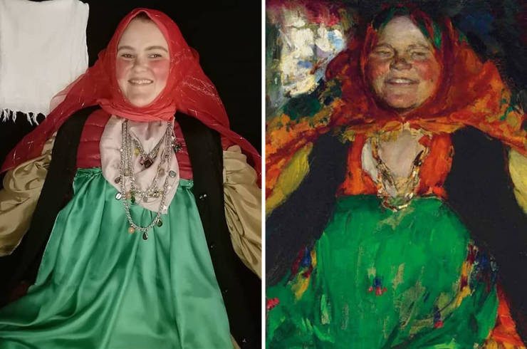 Woman Decided To Recreate A Classic Painting Every Day…