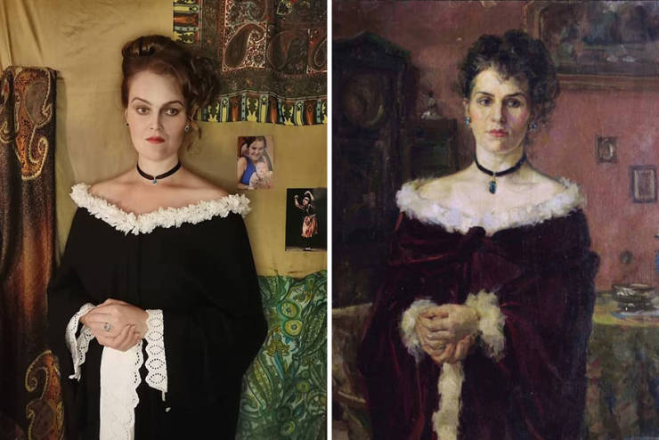 Woman Decided To Recreate A Classic Painting Every Day…