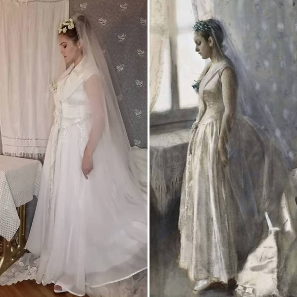 Woman Decided To Recreate A Classic Painting Every Day…
