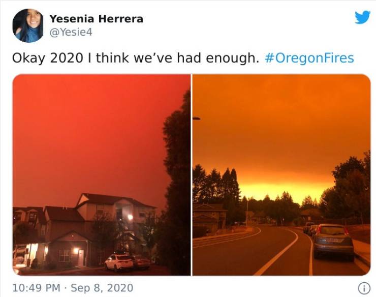American West Coast Looks Like Hell Right Now…