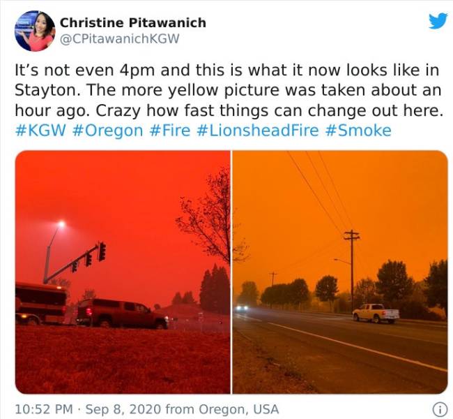 American West Coast Looks Like Hell Right Now…