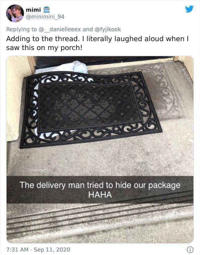How Delivery People Hide Packages…