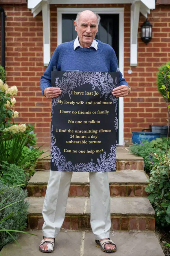 75-Year-Old Man Loses His Wife, Makes A Poster To Look For Friends