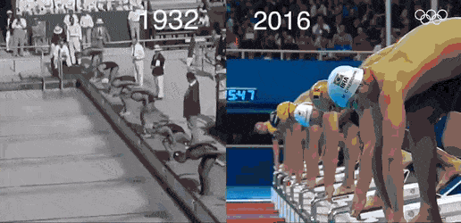 100m Swim. 1932 Vs 2016