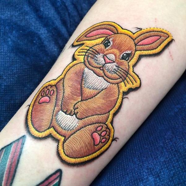This Artist’s Tattoos Look Like They Are Sewn-On Patches!