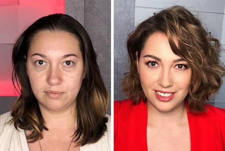 How Fresh Makeup And A New Hairstyle Can Change Woman’s Appearance