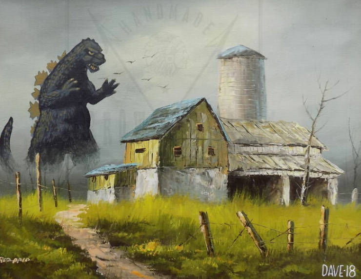 These Boring Thrift Store Paintings Could Use Some “Star Wars”…
