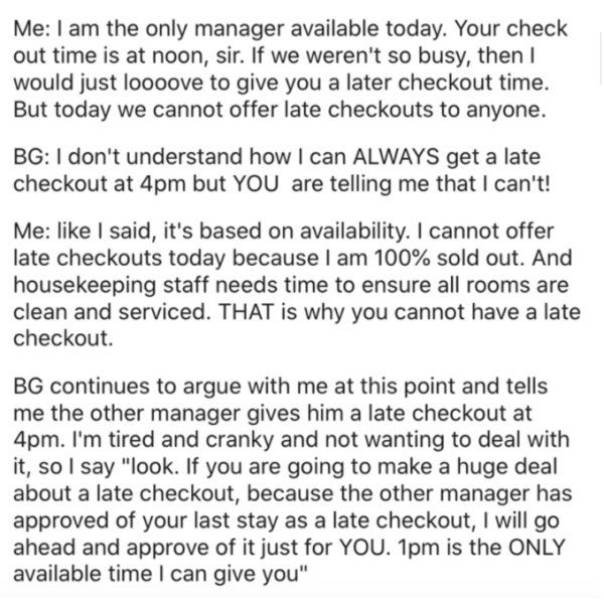 Never Be Like This Hotel Guest…