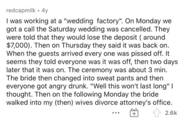 Sometimes Wedding Red Flags Are Too Obvious…