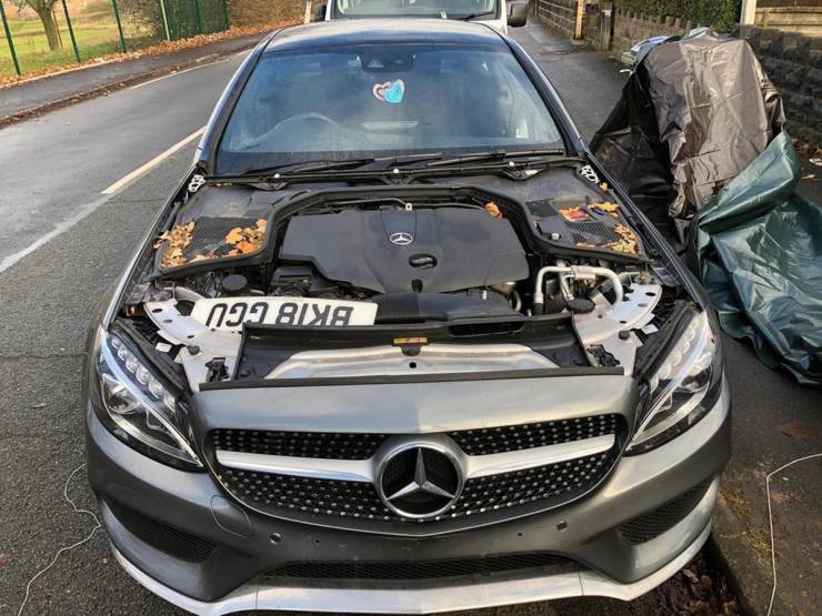 Man’s “Mercedes” After One Night Outside…