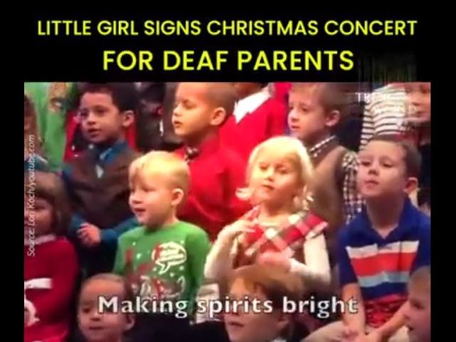 Singing A Christmas Song To Her Deaf Parents