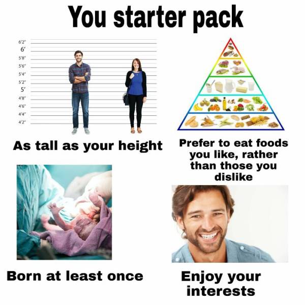 A Starter Pack Of Starter Pack Memes