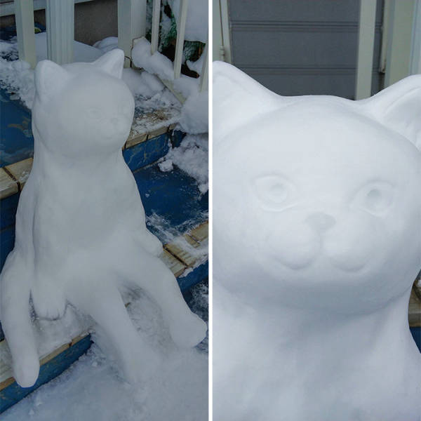 Japanese Artist Creates Incredible Snow Sculptures