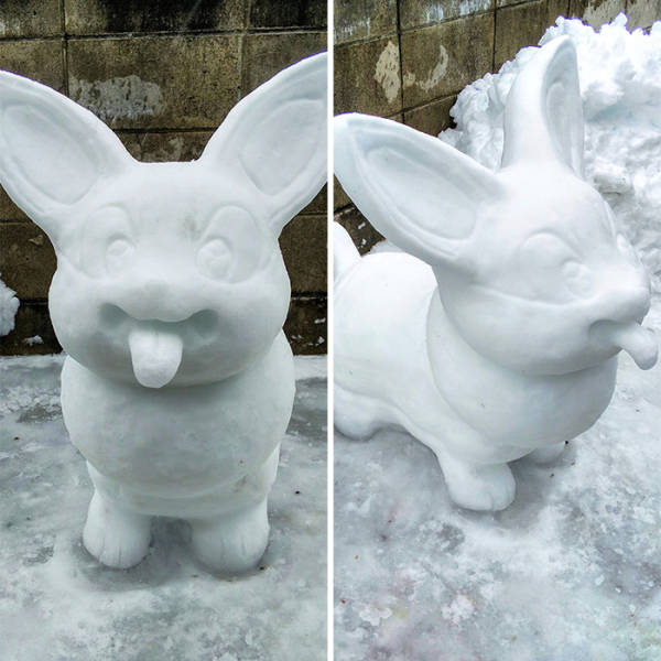 Japanese Artist Creates Incredible Snow Sculptures