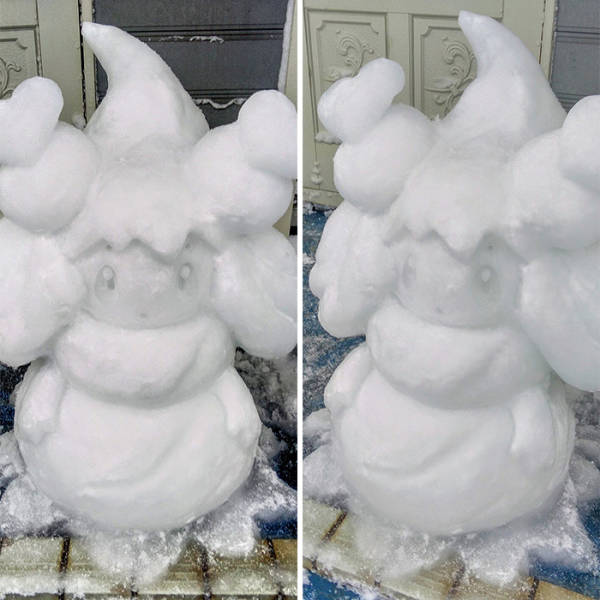 Japanese Artist Creates Incredible Snow Sculptures