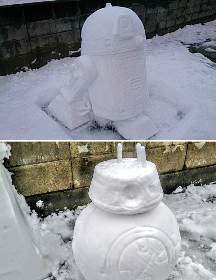 Japanese Artist Creates Incredible Snow Sculptures