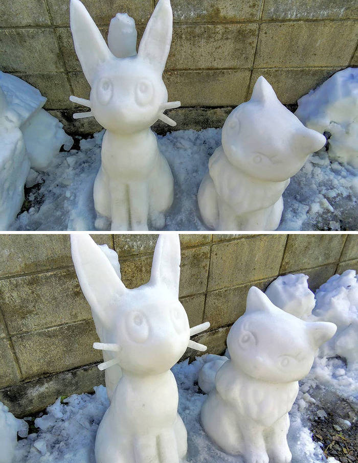 Japanese Artist Creates Incredible Snow Sculptures