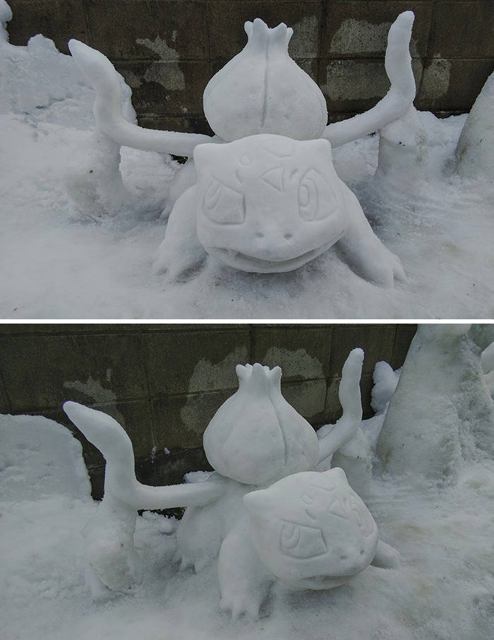 Japanese Artist Creates Incredible Snow Sculptures