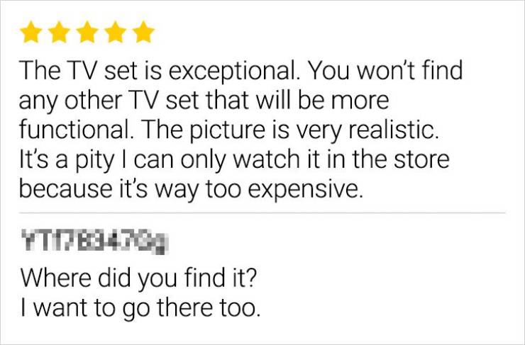 When Review Is Better Than The Item Itself…