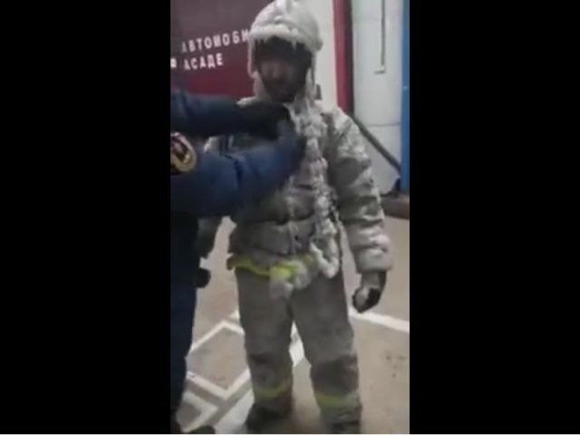 Yakut Firefighters After Working In -50º C