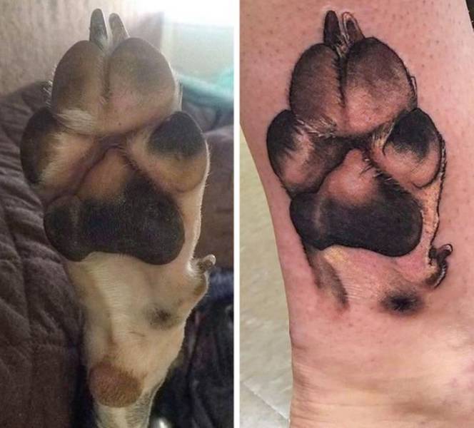 Realistic Dog Breast Tattoo by Demon Tattoo