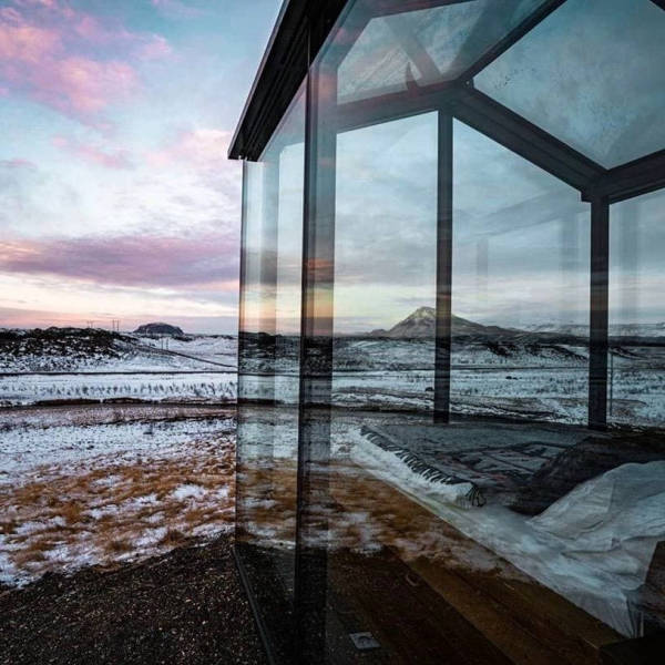 Magical Glass House In Iceland