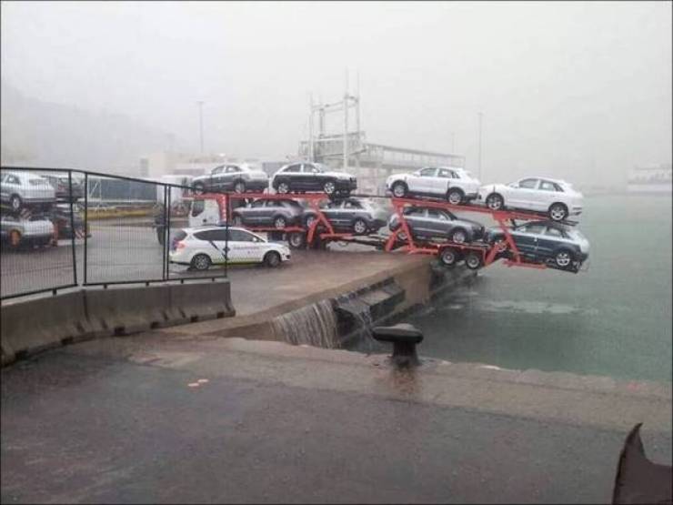 These Cars Are Not Having A Good Time…