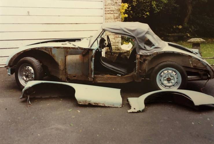 A Buried Treasure: “MGA” Roadster Discovered After Nearly 60 Years Of Being Hidden Under A Pile Of Trash