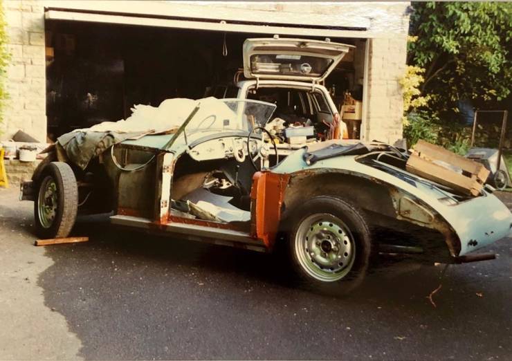 A Buried Treasure: “MGA” Roadster Discovered After Nearly 60 Years Of Being Hidden Under A Pile Of Trash