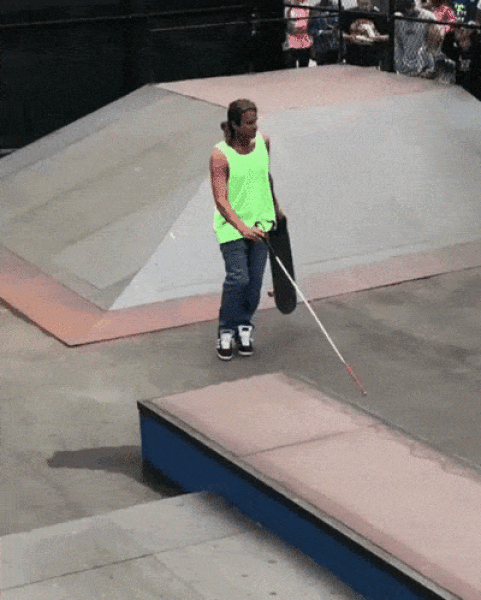 50/50 Grind Performed By A Blind Skater