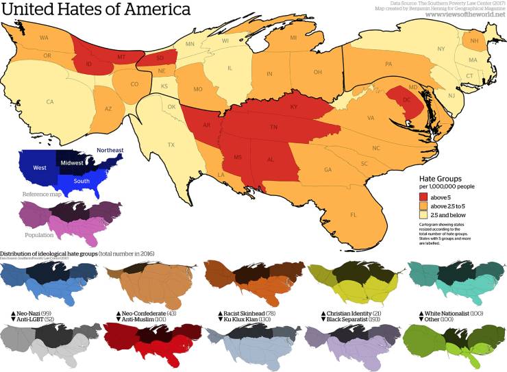 Dark Maps Of The United States Of America