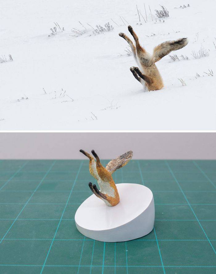 This Japanese Artist Turns Hilarious Animal Moments Into Sculptures