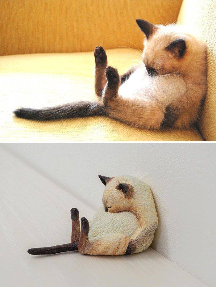 This Japanese Artist Turns Hilarious Animal Moments Into Sculptures