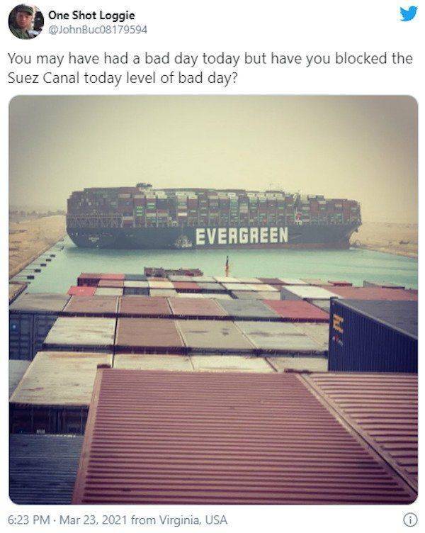 Suez Canal Boat Memes Aren’t Going Anywhere, Just Like The Boat Itself