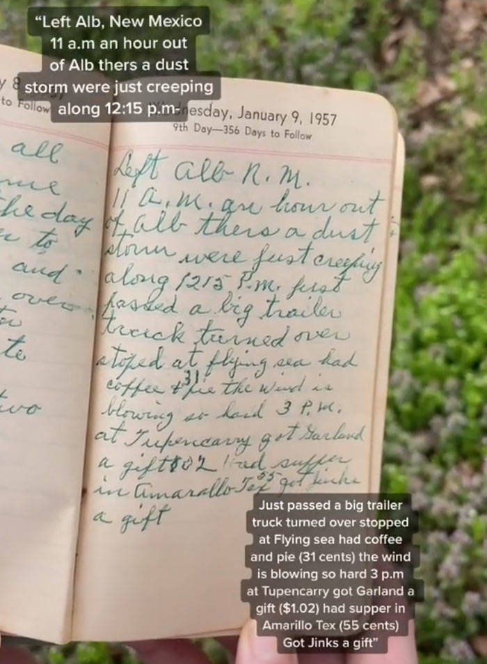 1957 Housewife Diary Found In A Thrift Shop