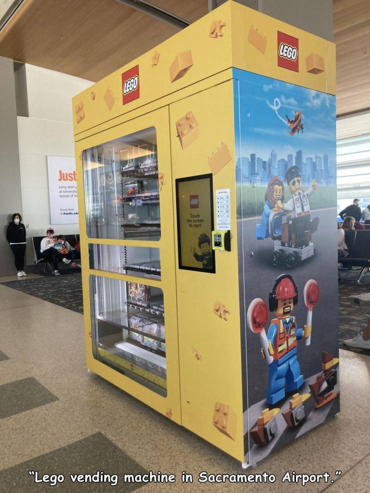 Lego vending machine in Sacramento airport.