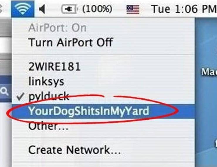 Smart And Hilarious Wi-Fi Network Names