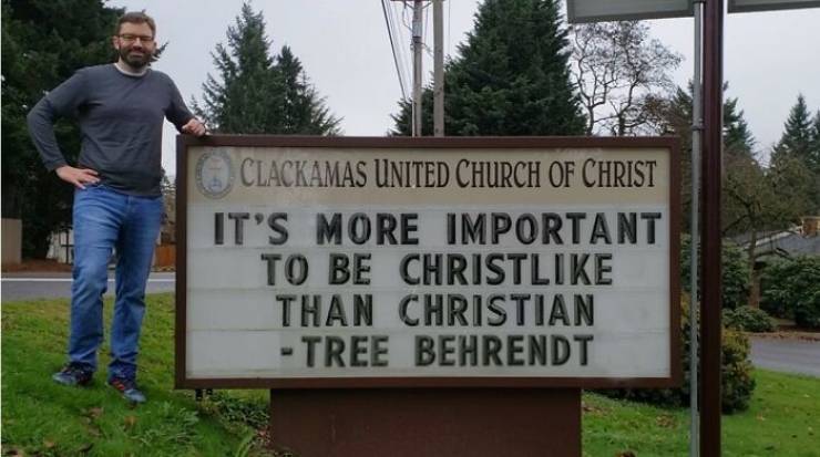 Clackamas United Church Of Christ Goes Viral Thanks To Their Clever Signs