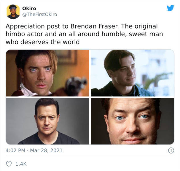 Internet Is Currently Filled With Brendan Fraser Appreciation