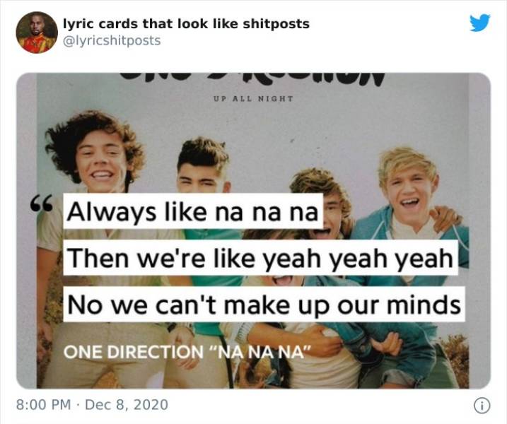 Lyrics That Can’t Be Real But Are Actually Real…