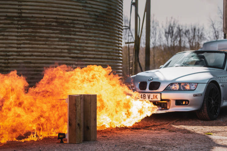 Inventor Creates James Bond Car With Flamethrowers And Guns For Less Than $10 Thousand