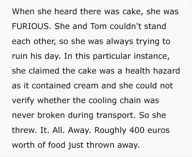 Revenge Against A “Karen” Manager Who Threw Away An Expensive Cake