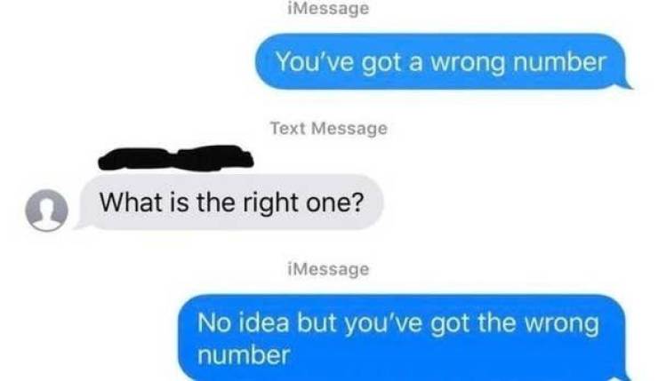 Wrong Number! You’ve Texted The Wrong Number!