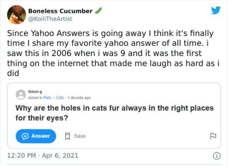 “Yahoo Answers” Is Shutting Down, And Here Are Some Of The Best Pieces Found There