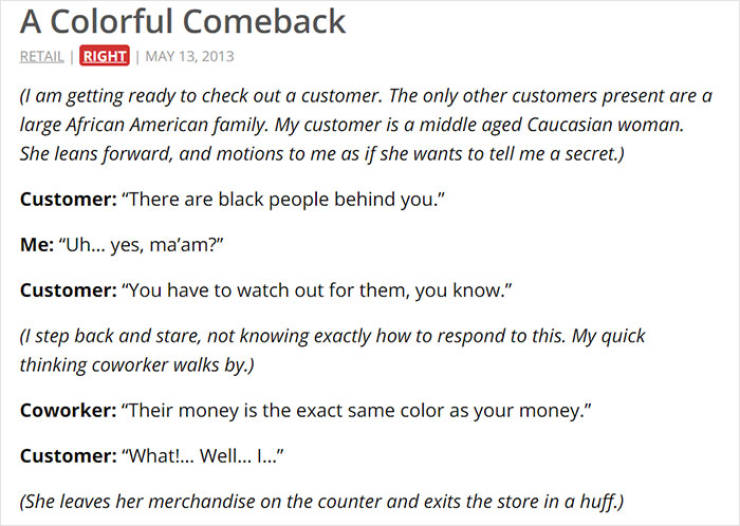 Stories About Awful Conversations With Customers