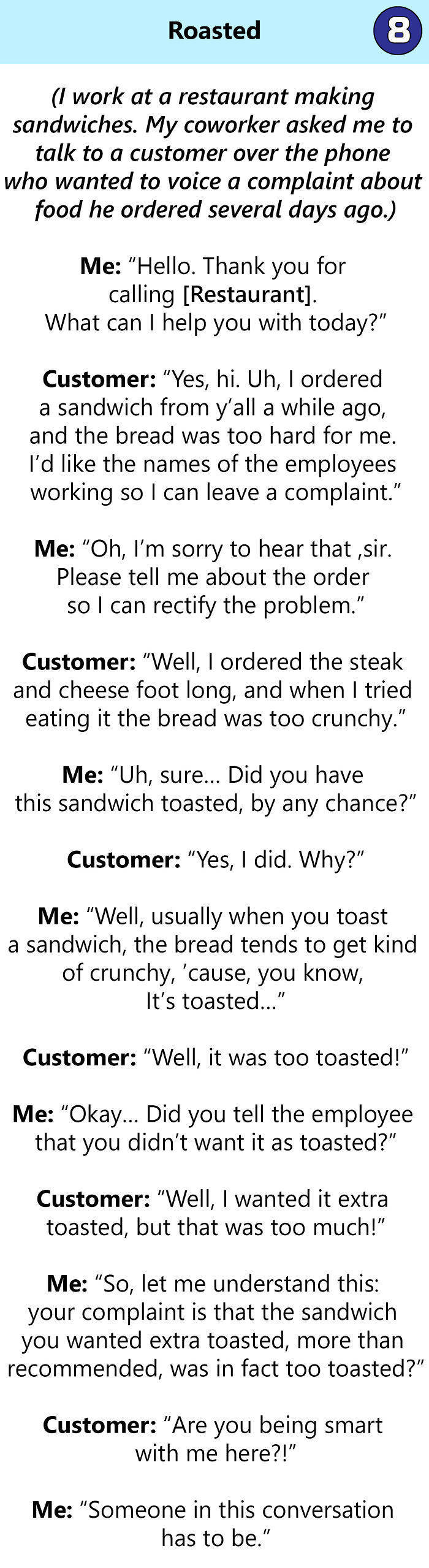 Stories About Awful Conversations With Customers