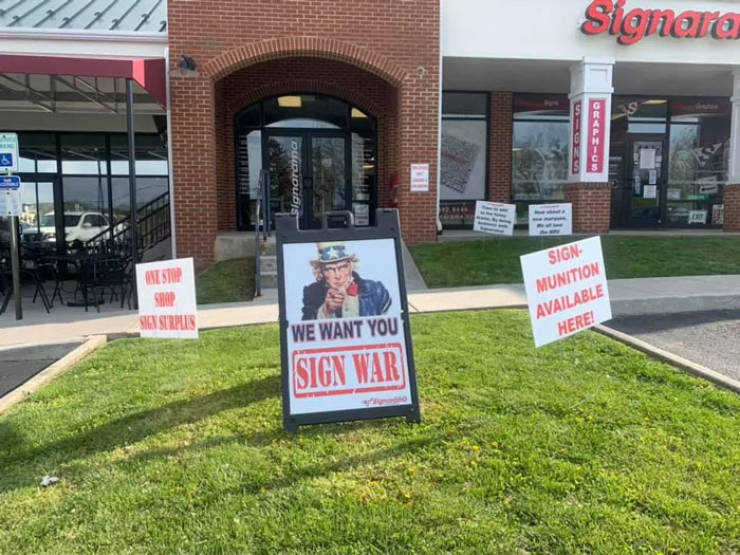 Sign War Between Many Local Businesses